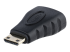 Startech Mini HDMI to HDMI Adapter, 4K High Speed HDMI Adapter, 4K 30Hz Ultra HD High Speed HDMI Adapter, HDMI 1.4, Gold Plated Connectors, UHD Mini HDMI Adapter 4K, Black - Venstre vinkel