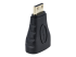 Startech Mini HDMI to HDMI Adapter, 4K High Speed HDMI Adapter, 4K 30Hz Ultra HD High Speed HDMI Adapter, HDMI 1.4, Gold Plated Connectors, UHD Mini HDMI Adapter 4K, Black - Venstre vinkel