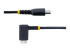 StarTech.com 6in (15cm) USB C Charging Cable Right Angle, 60W PD 3A, Heavy Duty Fast Charge USB-C Cable, USB 2.0 Type-C, Durable and Rugged Aramid Fiber, S20/iPad/Pixel - Fremsiden
