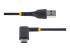 StarTech.com 1ft (30cm) USB A to C Charging Cable Right Angle, Heavy Duty Fast Charge USB-C Cable, USB 2.0 A to Type-C, Durable and Rugged Aramid Fiber, 3A, S20/iPad/Pixel - Fremsiden